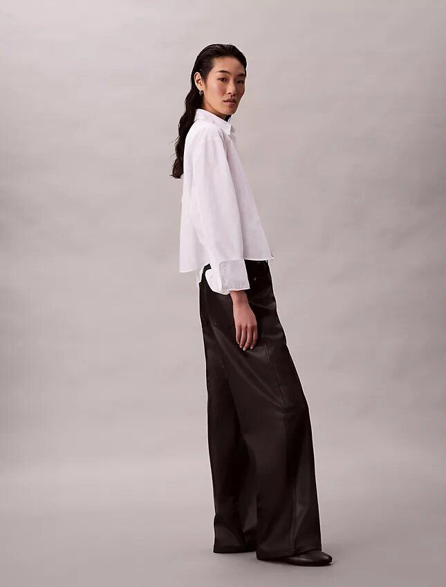 Pantalon 5 poches en simili cuir Pantalon 5 poches en simili cuir