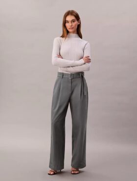 Pantalon ajusté à ceinture