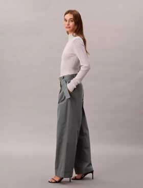 Pantalon ajusté à ceinture