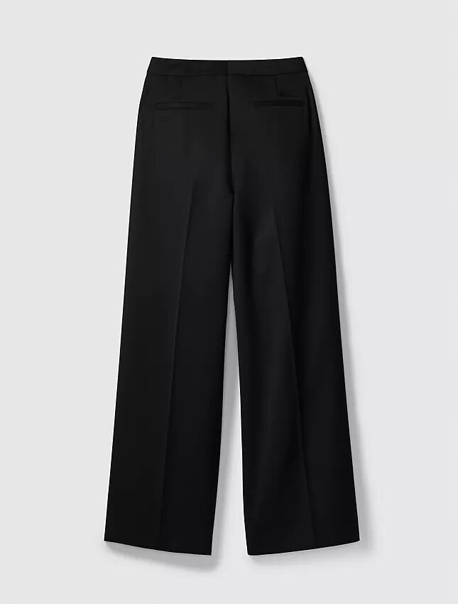 Pantalon ajusté en laine mélangée Pantalon ajusté en laine mélangée