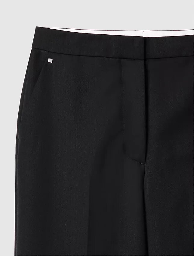 Pantalon ajusté en laine mélangée Pantalon ajusté en laine mélangée