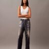 Pantalon ajusté à imprimé Denim Pantalon ajusté à imprimé Denim