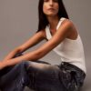 Pantalon ajusté à imprimé Denim Pantalon ajusté à imprimé Denim
