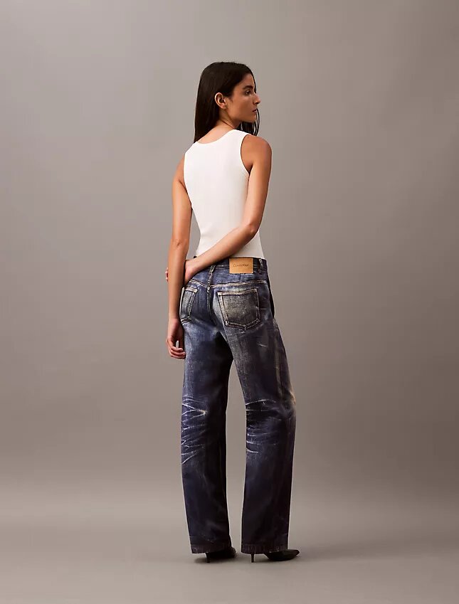Pantalon ajusté à imprimé Denim Pantalon ajusté à imprimé Denim
