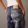 Pantalon ajusté à imprimé Denim Pantalon ajusté à imprimé Denim