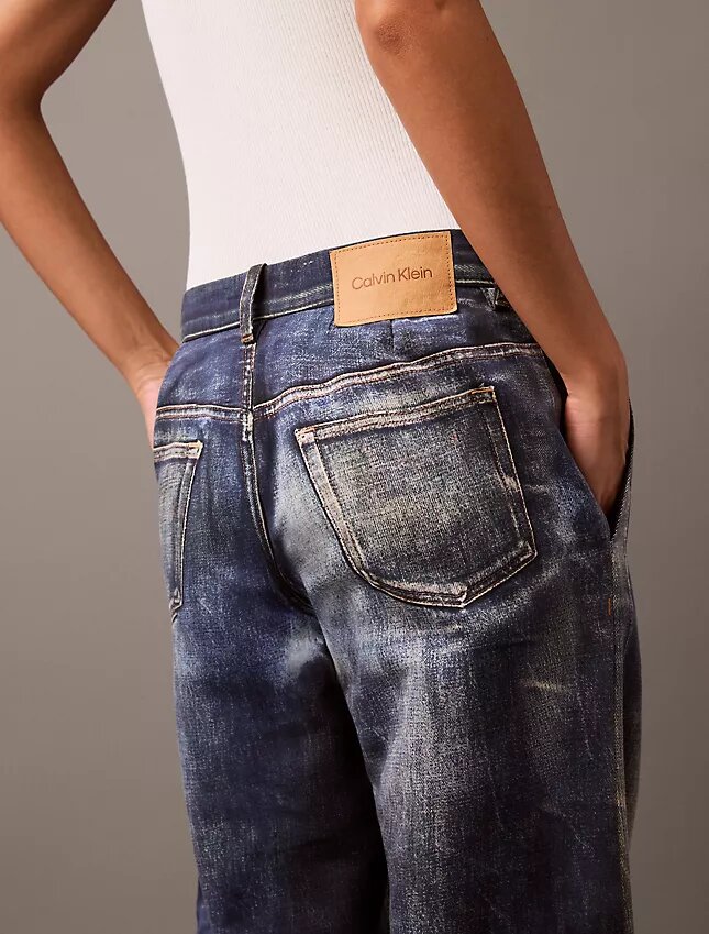Pantalon ajusté à imprimé Denim Pantalon ajusté à imprimé Denim