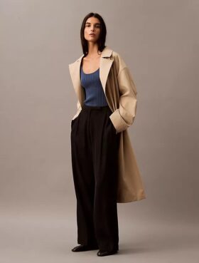 Pantalon ajusté à taille haute