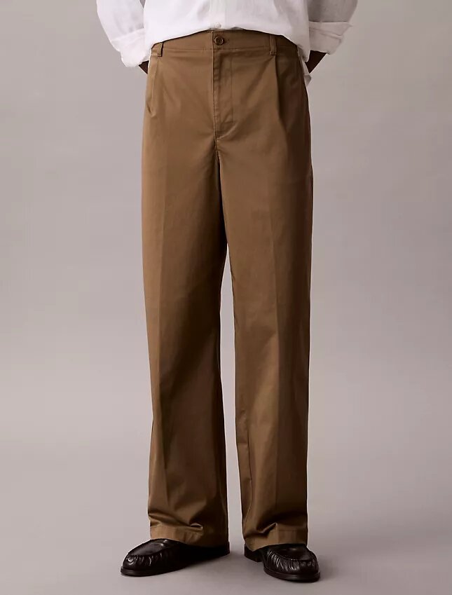 Pantalon ample en Cotton Stretch Pantalon ample en Cotton Stretch