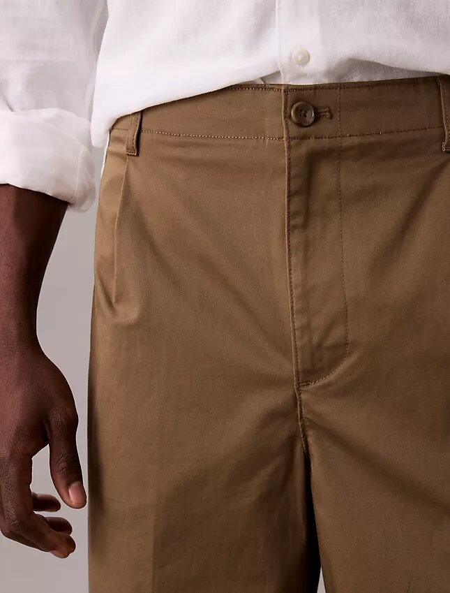 Pantalon ample en Cotton Stretch Pantalon ample en Cotton Stretch
