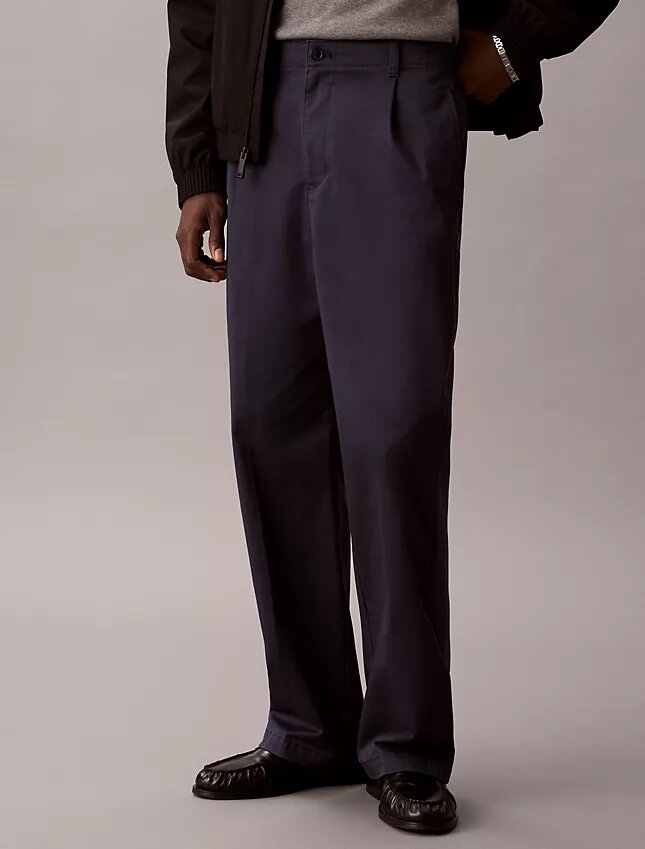 Pantalon ample en Cotton Stretch Pantalon ample en Cotton Stretch