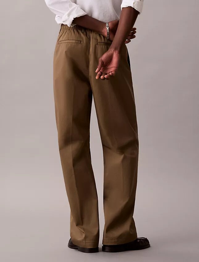 Pantalon ample en Cotton Stretch Pantalon ample en Cotton Stretch