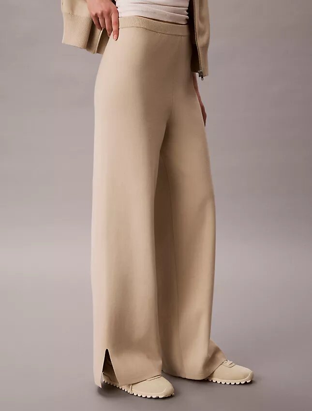 Pantalon ample en maille décontractée Pantalon ample en maille décontractée