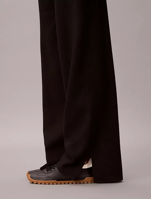 Pantalon ample en maille décontractée Pantalon ample en maille décontractée