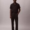 Pantalon cargo droit décontracté en lin et coton Pantalon cargo droit décontracté en lin et coton