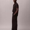 Pantalon cargo droit décontracté en lin et coton Pantalon cargo droit décontracté en lin et coton