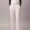 Pantalon cargo droit décontracté en lin et coton Pantalon cargo droit décontracté en lin et coton