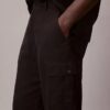 Pantalon cargo droit décontracté en lin et coton Pantalon cargo droit décontracté en lin et coton