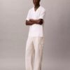 Pantalon cargo droit décontracté en lin et coton Pantalon cargo droit décontracté en lin et coton