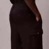 Pantalon cargo droit décontracté en lin et coton Pantalon cargo droit décontracté en lin et coton