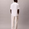 Pantalon cargo droit décontracté en lin et coton Pantalon cargo droit décontracté en lin et coton