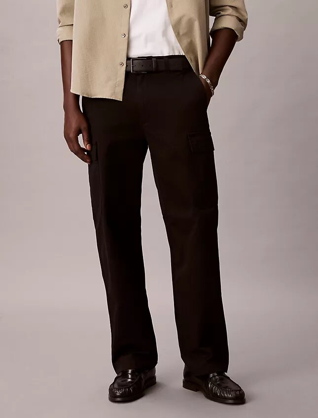 Pantalon cargo droit en Cotton Stretch style années 90 Pantalon cargo droit en Cotton Stretch style années 90