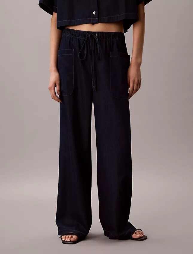 Pantalon cargo en coton et lyocell à enfiler Pantalon cargo en coton et lyocell à enfiler