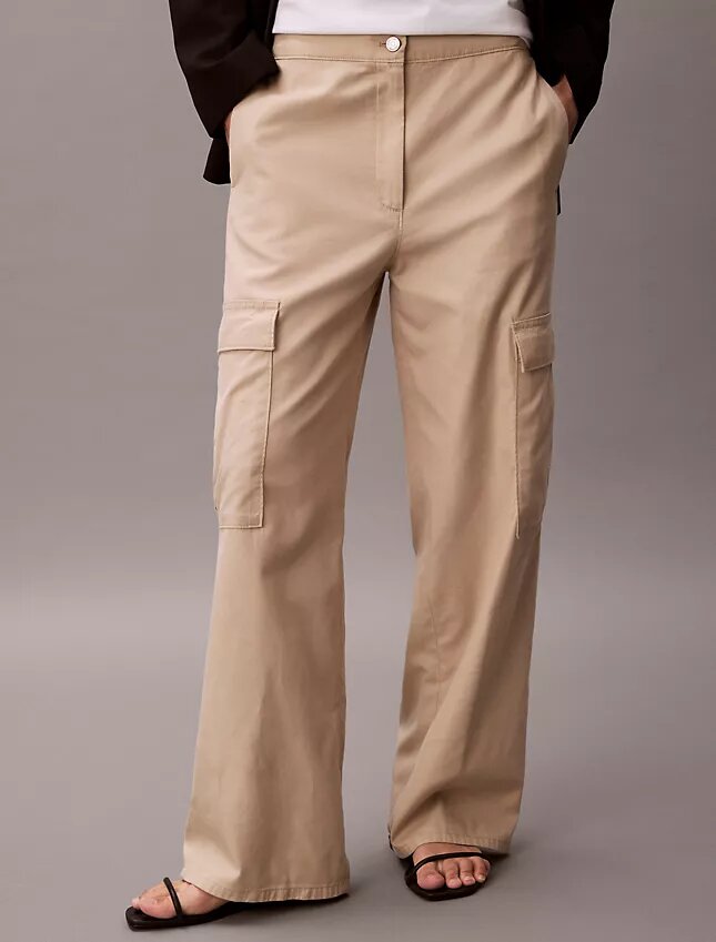 Pantalon cargo en sergé doux Pantalon cargo en sergé doux