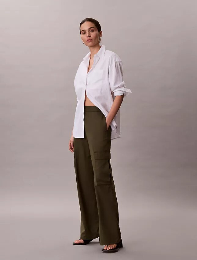 Pantalon cargo en sergé doux Pantalon cargo en sergé doux