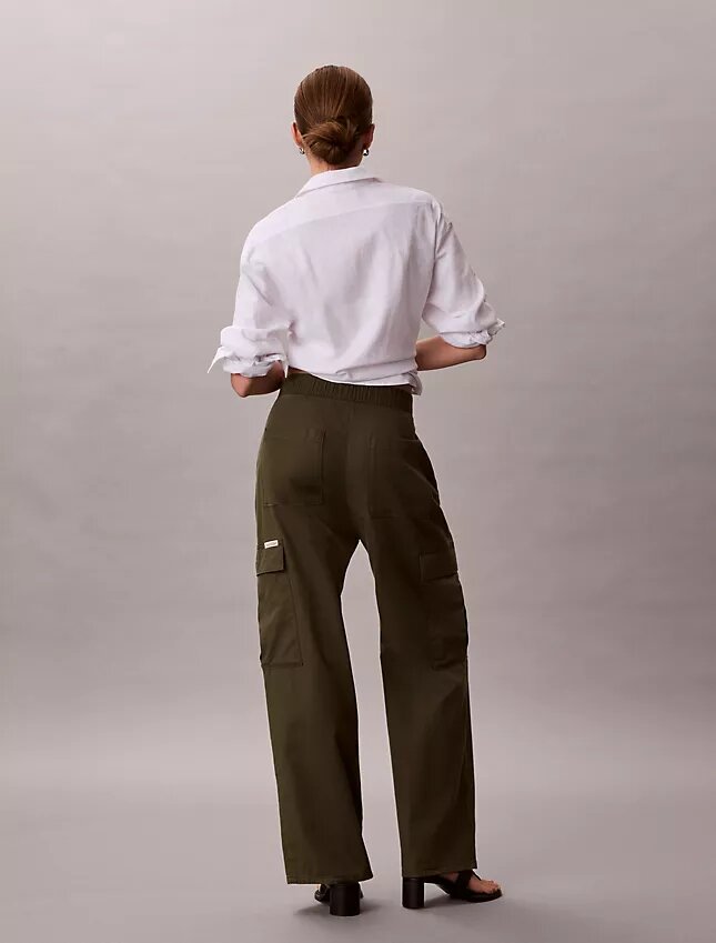 Pantalon cargo en sergé doux Pantalon cargo en sergé doux