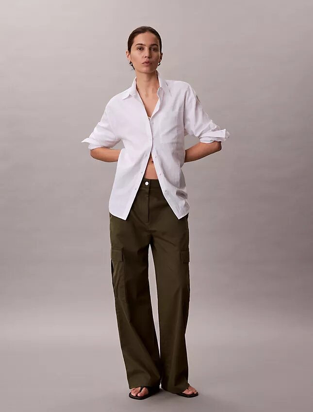 Pantalon cargo en sergé doux Pantalon cargo en sergé doux