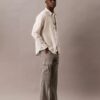 Pantalon cargo à jambes droites en mélange de lyocell, délavé Pantalon cargo à jambes droites en mélange de lyocell, délavé