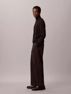 Pantalon chino ample en sergé de coton Cotton Stretch