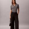 Pantalon chino court à jambes larges Pantalon chino court à jambes larges