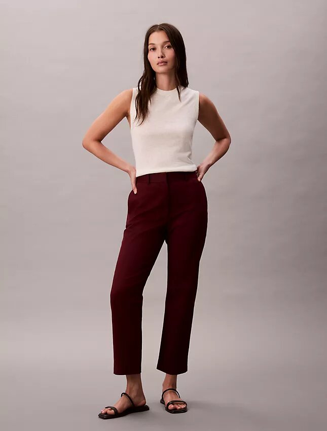 Pantalon chino droit en Cotton Stretch Pantalon chino droit en Cotton Stretch