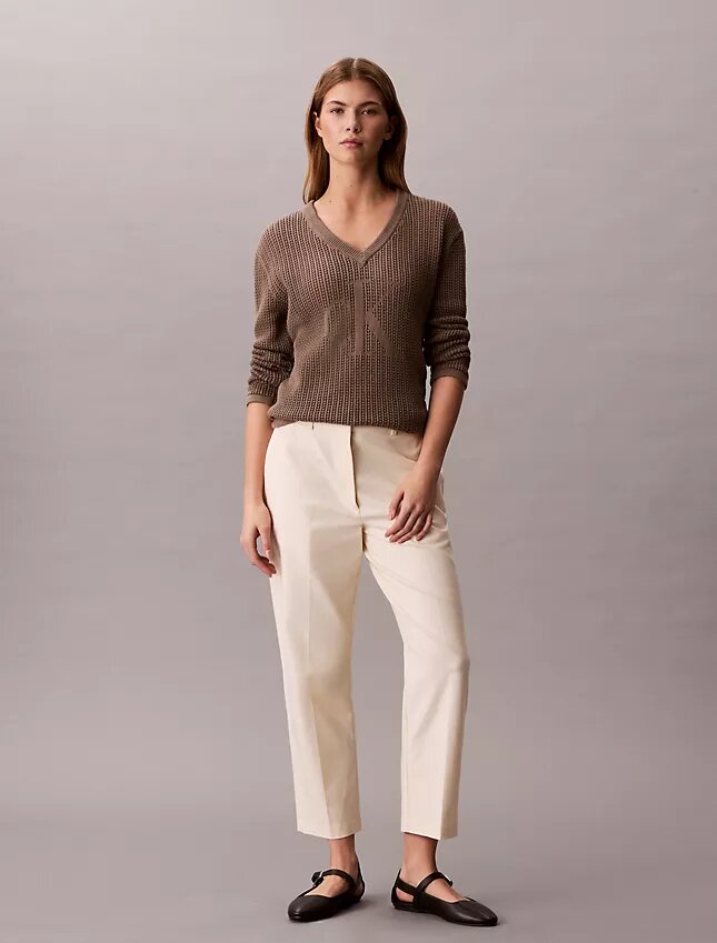 Pantalon chino droit en Cotton Stretch Pantalon chino droit en Cotton Stretch