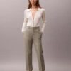 Pantalon chino droit en Cotton Stretch Pantalon chino droit en Cotton Stretch