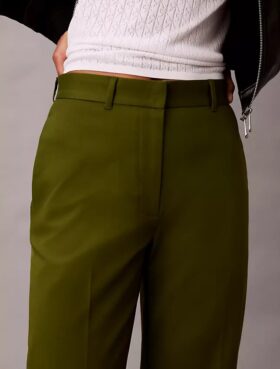 Pantalon chino droit en Cotton Stretch