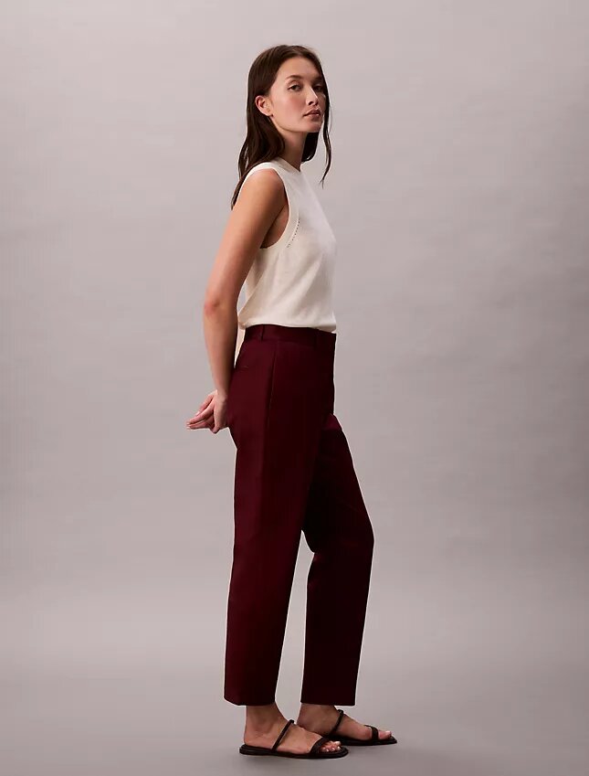 Pantalon chino droit en Cotton Stretch Pantalon chino droit en Cotton Stretch
