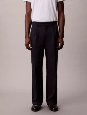 Pantalon chino droit à plis style années 90