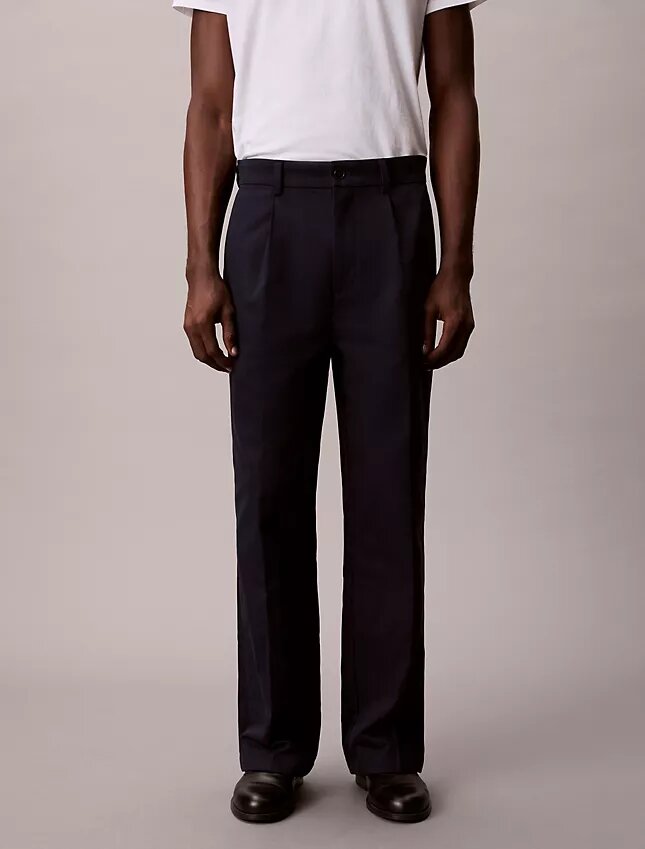 Pantalon chino droit à plis style années 90 Pantalon chino droit à plis style années 90