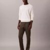 Pantalon chino slim fuselé en satin de coton Pantalon chino slim fuselé en satin de coton