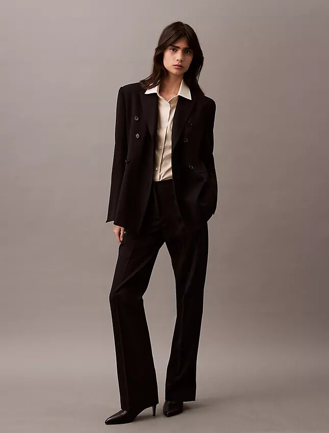 Pantalon classique en gabardine de laine Pantalon classique en gabardine de laine