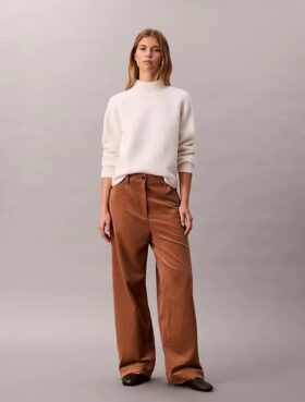 Pantalon décontracté en velours côtelé