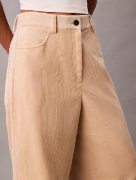 Pantalon décontracté en velours côtelé