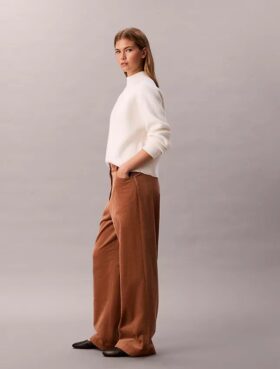 Pantalon décontracté en velours côtelé