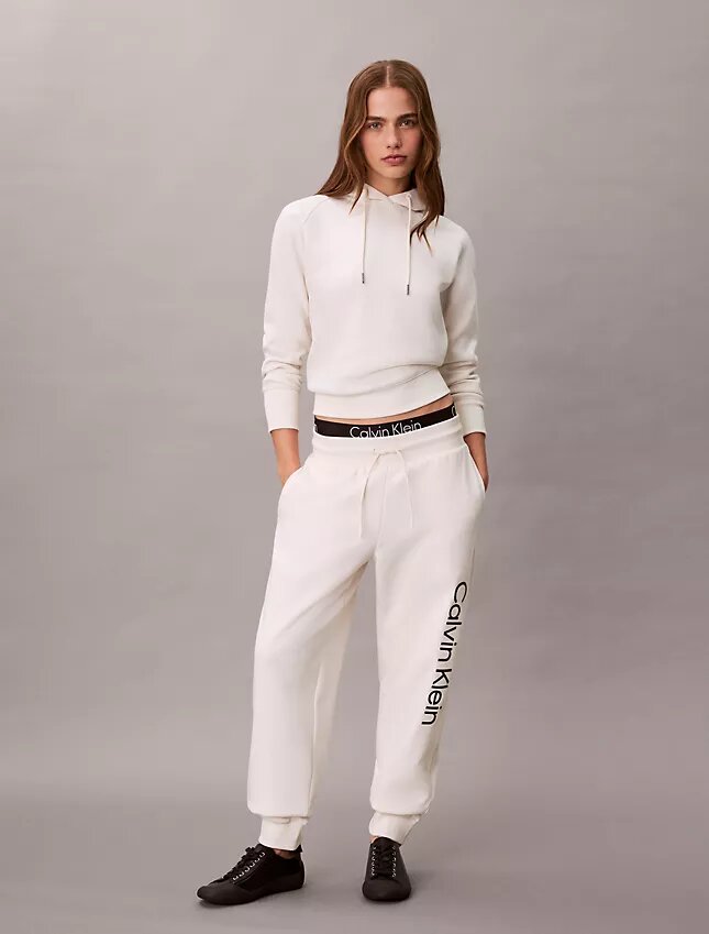 Pantalon de jogging en molleton avec logo imprimé Pantalon de jogging en molleton avec logo imprimé