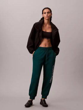 Pantalon de jogging en molleton avec logo imprimé