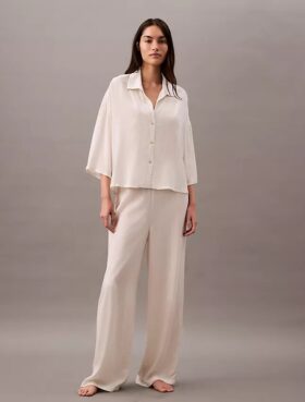 Pantalon de nuit en viscose tissée