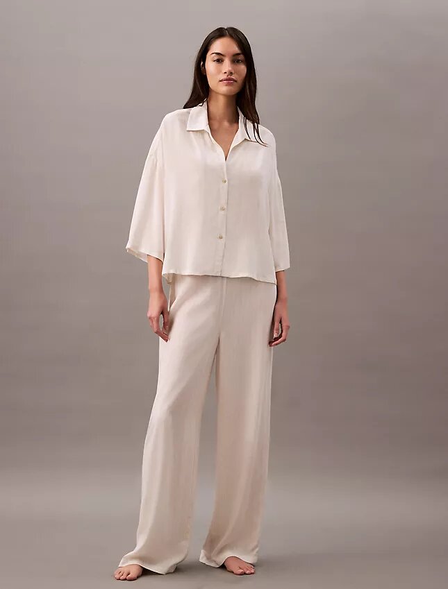 Pantalon de nuit en viscose tissée Pantalon de nuit en viscose tissée