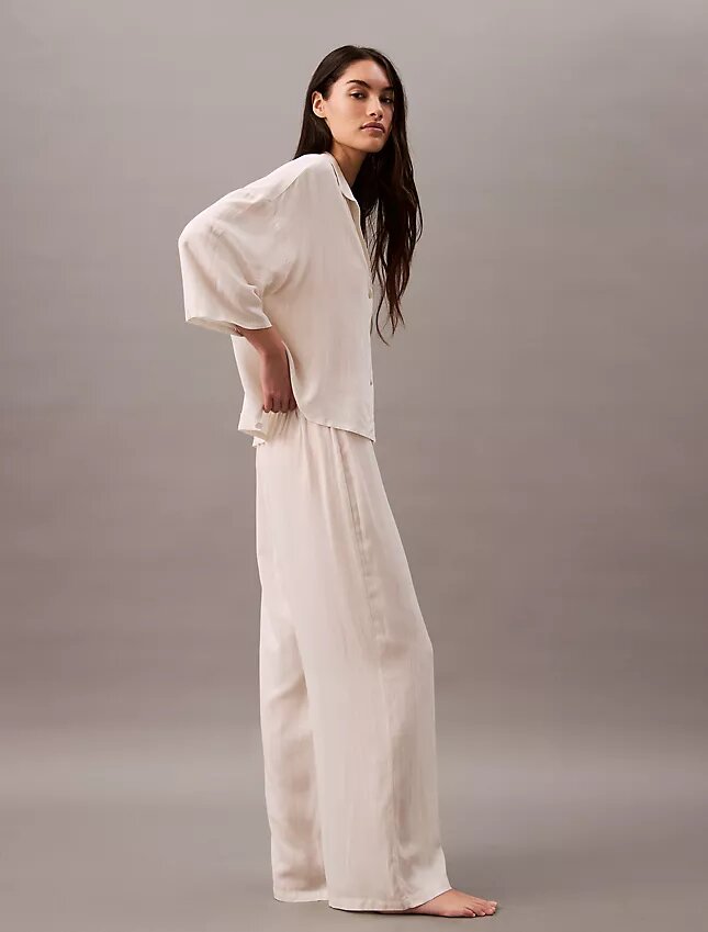 Pantalon de nuit en viscose tissée Pantalon de nuit en viscose tissée